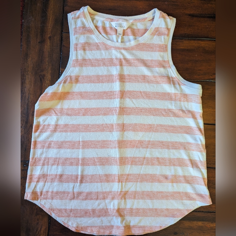 Pink & white Market & Spruce knitted tank